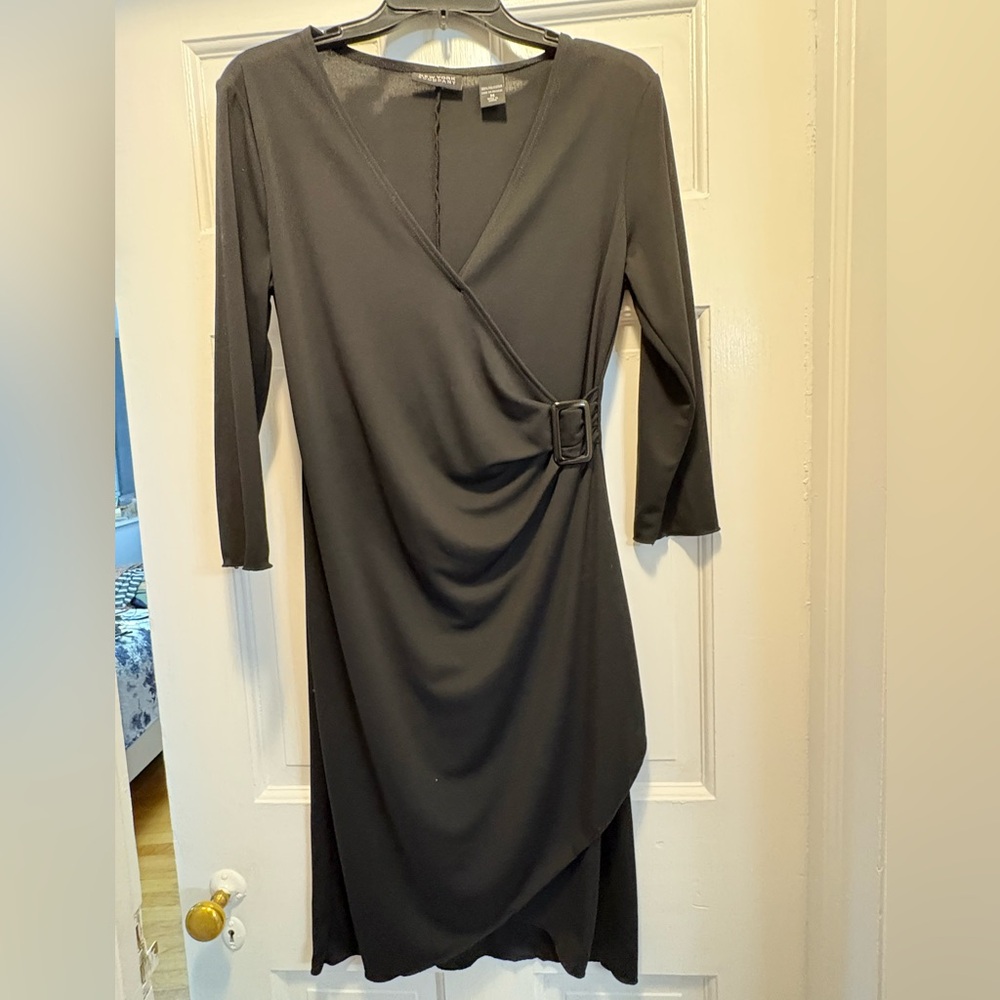 ** New York & Co Elegant Black Wrap Dress